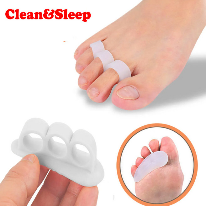 Clean&Sleep 3구 실리콘 발가락 교정기 바른걷기 자세교정, 1개