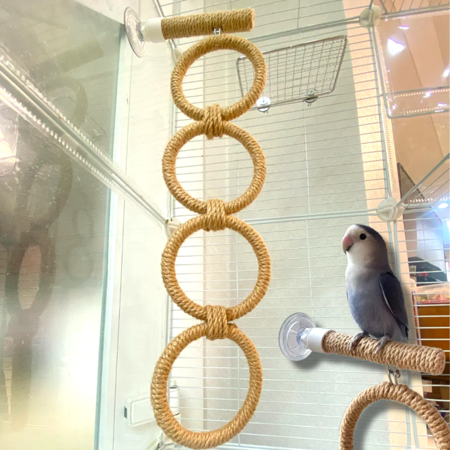 LETOJ 앵무새 로프 스탠드, 1개, 유리 흡착링