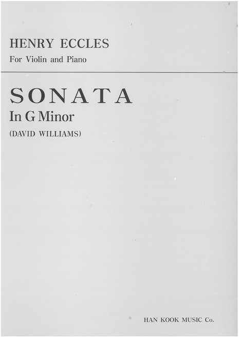 에클레스 바이올린 소나타 (G단조) 기초 바이올린악보 교재 책 한국음악사 질라사은품