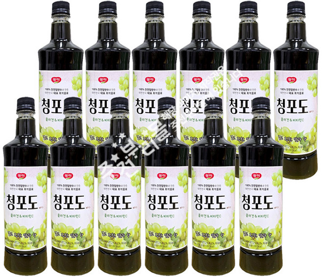 광야식품 청포도 베이스, 970ml, 12개