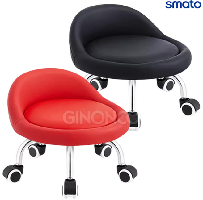 스마토 등받이 의자 작업의자, 블랙, 1개