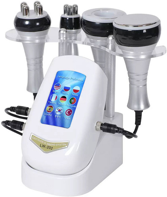 고주파마사지기 4in1 40K 홈케어 가정용 바디 뷰티 피부진정 바디마사지기 LW-202 한국플러그, 화이트