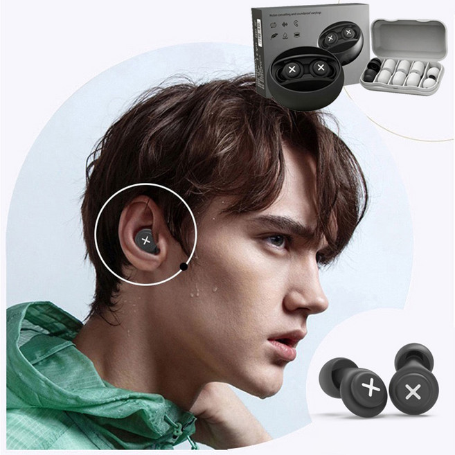 HERON 상어 지느러미 디자인 실리콘 소음차단 귀마개 다양한 사이즈 세트, 1개, 1개입