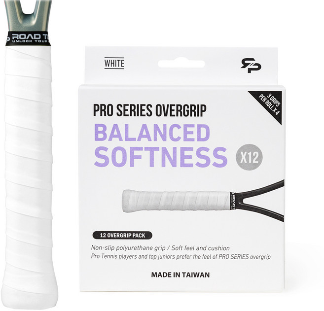 [로드투프로] 하늘쌤 RTP 프로시리즈 테니스 라켓 오버그립 (12개입 15개입), 12개, 화이트