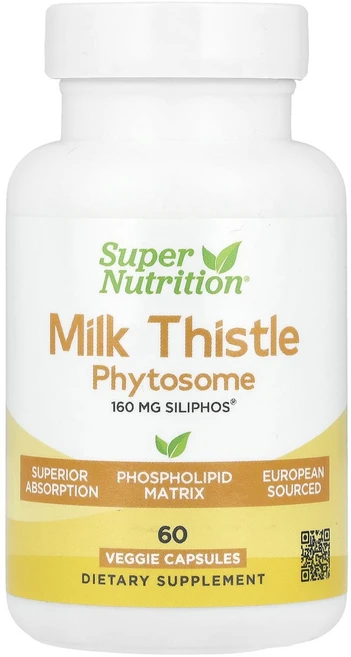 Super Nutrition 밀크시슬 Phytosome 160mg 베지 캡슐 60정, SuperNutrition밀크시슬Phytosome160, 1개 - 쿠팡
