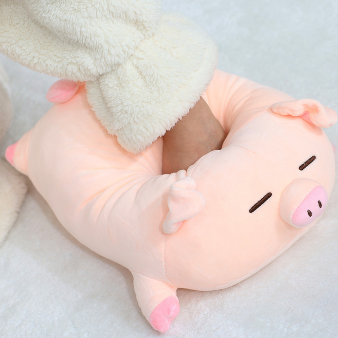 [모사찌] 2size 실눈 쿨쿨 돼지 모찌 애착인형 말랑쫀득 찹쌀떡 바디필로우 베개 동물 쿠션 선물 추천, 혼합색상