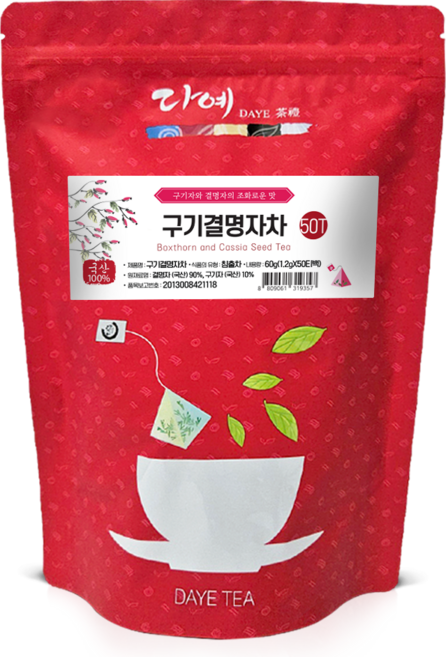 [본사직영] 다예 100%국산 구기결명자차 티백, 12g, 50개입, 1개