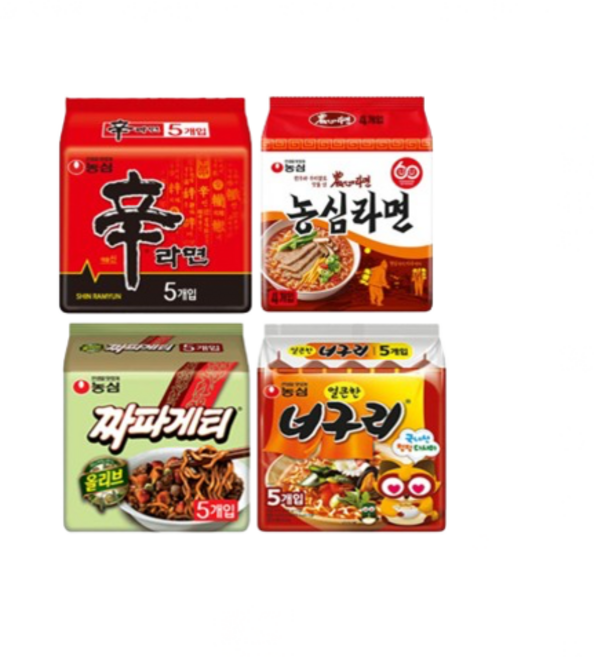 농심 농신너짜 농심라면4입 신라면5입 얼큰한너구리5입 짜파게티5입, 농신너짜(농심라면 4입+신라면5입+얼큰한너구리5입+짜파