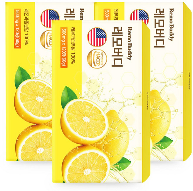 [공식] 고체레몬즙 레모버디, 3개, 120정