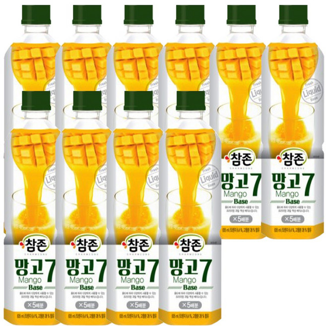 참존식품 망고7 원액 주스, 10개, 835ml