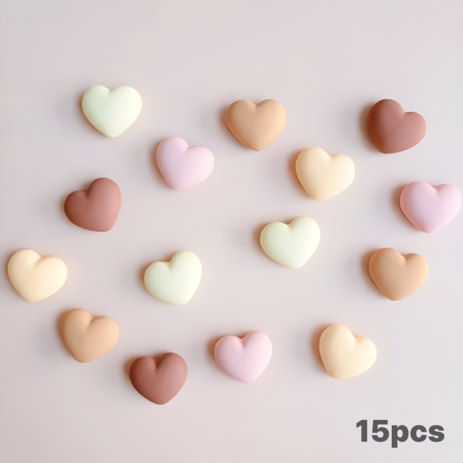 베나인 냉장고 자석 인테리어 네오디움 강력 마그네틱, 하트 15p