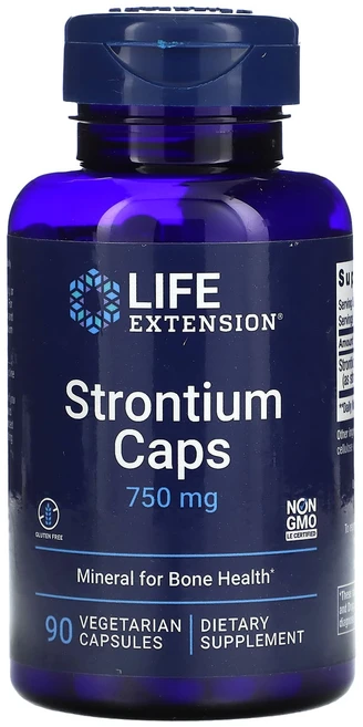 라이프익스텐션 스트론튬 Strontium 250mg 90베지캡슐 구연산 시트르산 스트론튬, 90정, 1개 - 쿠팡