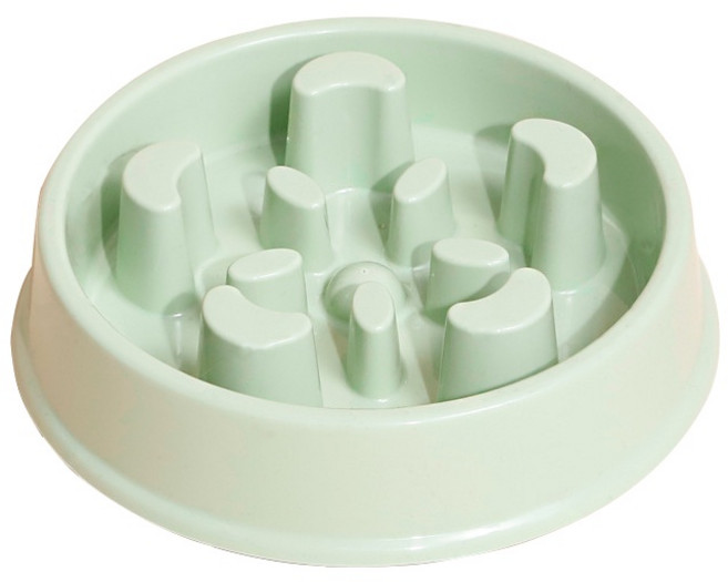 PetHaus 寵物慢食碗 綠色 寵物餐碗 防噎防嗆設計 減緩進食, 1個