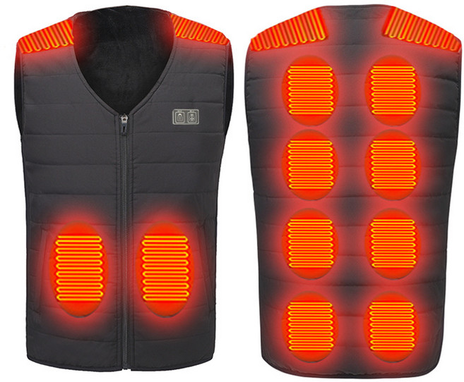 남여공용 따스미발열조끼 방한열선 이중온도제어USB온열 두텁게조끼 KC인증