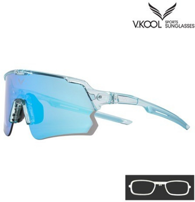 VK-2032 투명블루 블루 골프전용및자전거 러닝 익스트림 활동시 (편광아님) 선글라스