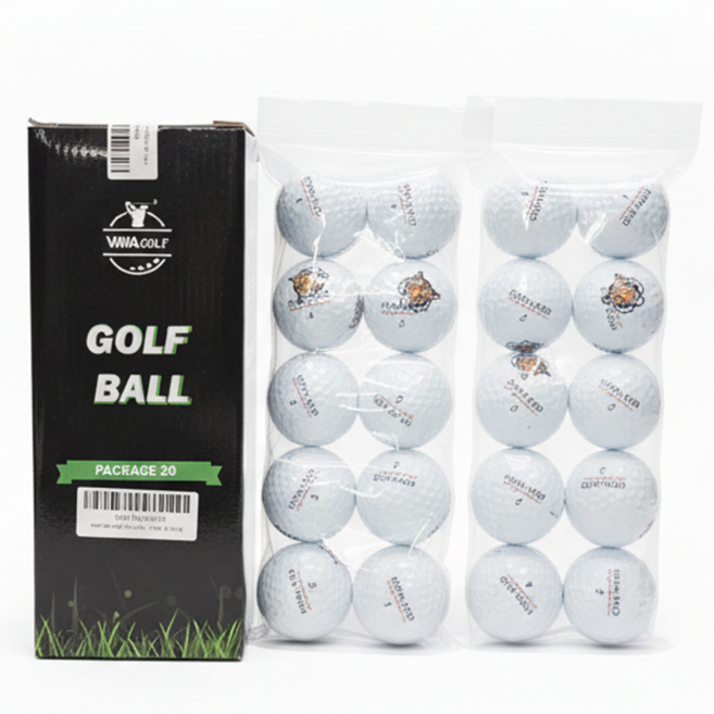 로스트볼 A급 20알 | 커클랜드 우레탄 3피스 골프공 필드용 가성비 선물박스 (VAVAGOLF), 1개, 화이트, 20개입