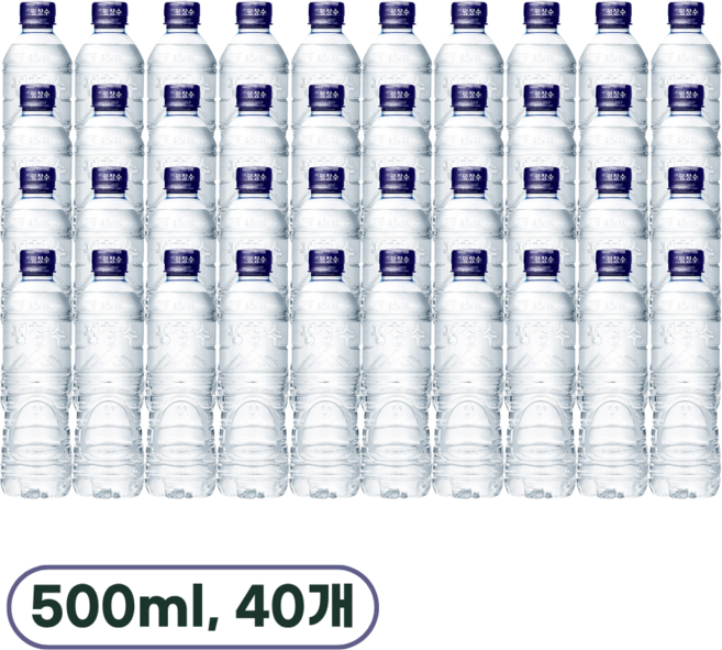 평창수 무라벨 생수, 500ml, 40개