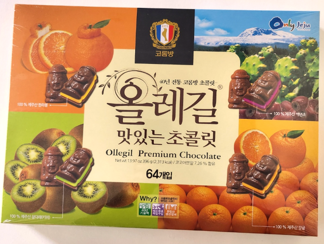 코롬방 올레길 맛있는초콜릿/, 396g, 3개