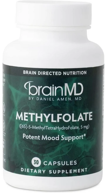 브레인엠디 메틸 폴레이트 엽산 5mg 캡슐 BRAINMD MethylFolate, 1개, 30정 - 쿠팡
