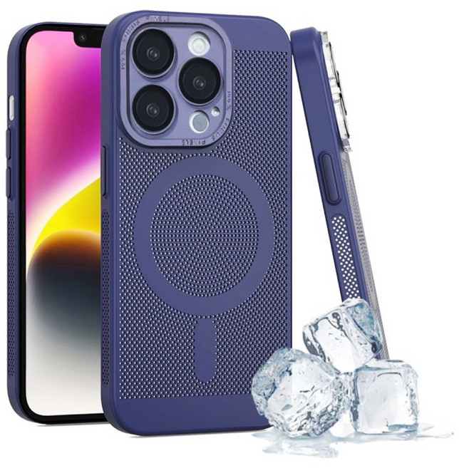 isee아이시 아이폰 에어 쿨링 금속 카메라 보호 맥세이프 휴대폰 하드케이스