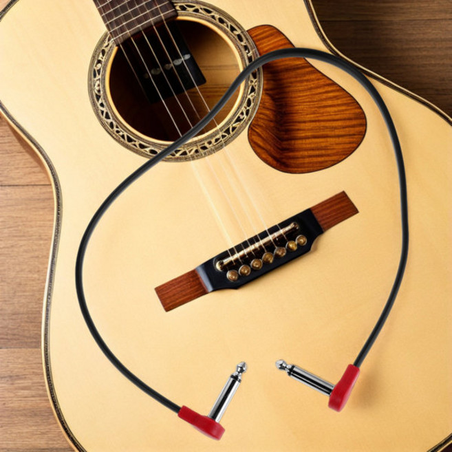 기타 효과 패치 케이블 직각 50cm 쉴드형 페달 커넥터 일렉트릭 베이스 키보드 악기용 케이블, [01] 옵션1