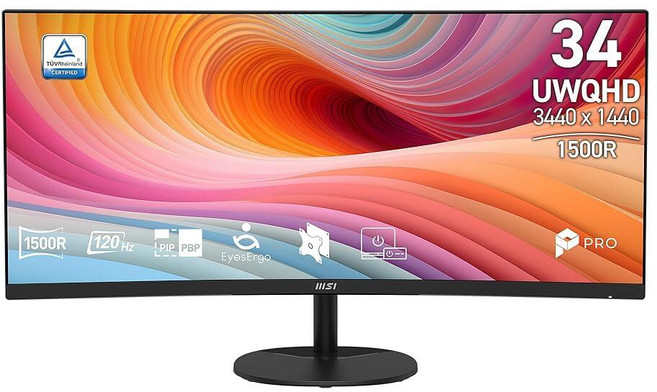 Msi PRO MP251 E2 24.5인치 IPS 1920 x 1080FHD 게이밍 오피스 모니터 120Hz 어댑티브 싱크 HDR 지원 HDMI VGA 및 디스플레이, PRO MP341CQ E12