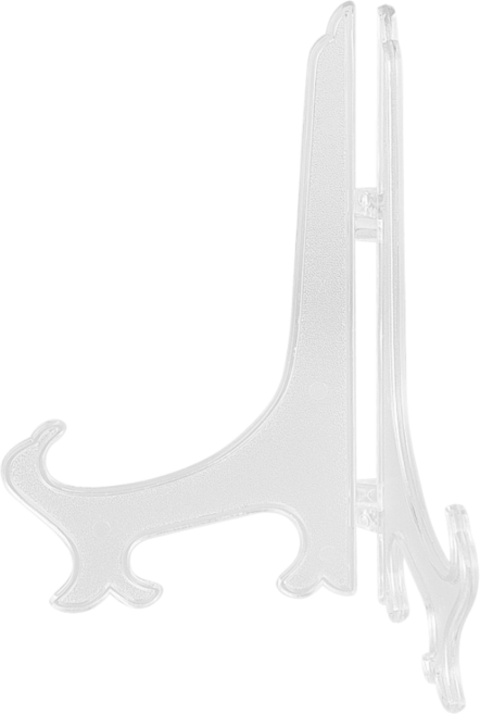 마루오피스 접시 상패 액자 다용도 플라스틱 받침대, 투명색상+대(1P), 1세트