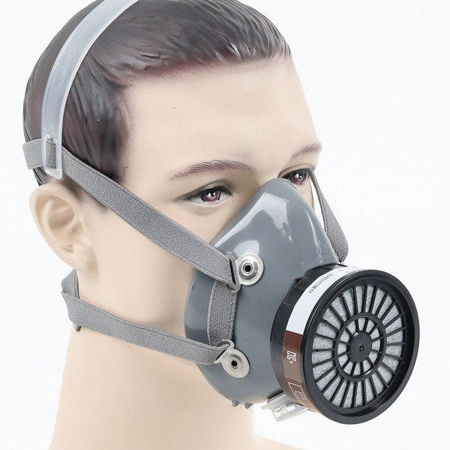 KCs 안전인증 방독 마스크 단구 나사식 정화통 유기가스용 농약 도장 주조, 1세트