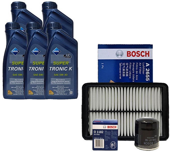 쎌토스 1.6 가솔린터보 아랄 수퍼트로닉 K 5W30(5L)SP/C3 엔진오일세트, 1개