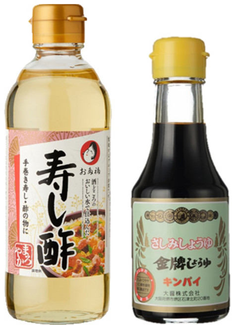 오타후쿠 스시스+다이쇼 사시미 간장 세트 - 스시 초밥 단촛물 배합초 초대리 식초 양념 소스 회간장 쇼유, 2세트