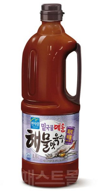 면사랑 밑국물 매운해물맛육수 1.8L, 1개