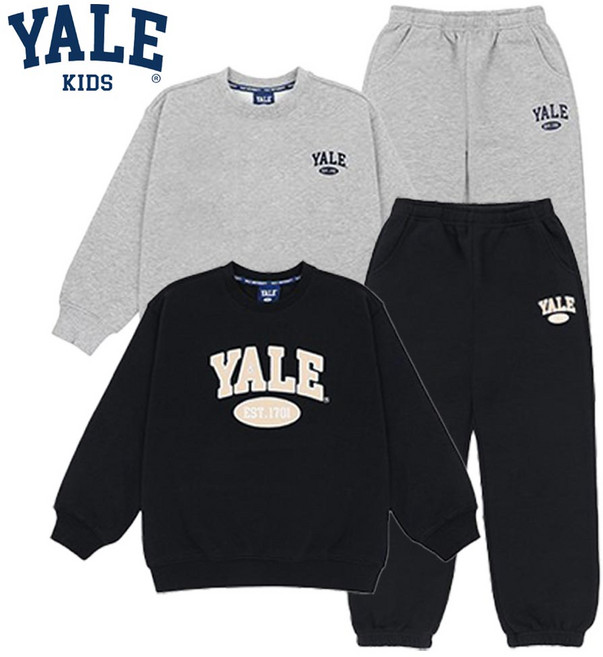 [매장발송] 예일키즈 남여공용 상하복 세트 봄가을 맨투맨 등원복 아동 초등학생 어린이 츄리닝세트 트레이닝복