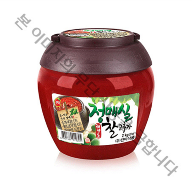 진미식품 태양초 찰고추장(청매실) 2Kg, 1입