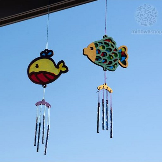 아이몽 여름 풍경 썬캐쳐 모빌 만들기재료 키트 세트 공예용품 드림캐쳐, 1세트, 물고기