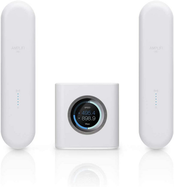 Ubiquiti Labs의 AmpliFi HD WiFi 시스템 심리스 홈 무선 인터넷 커버리지 라우터 메시 포인트 2개 기가비트 이더넷 WAN 포트 1개 케이블AmpiFi 유니바디
