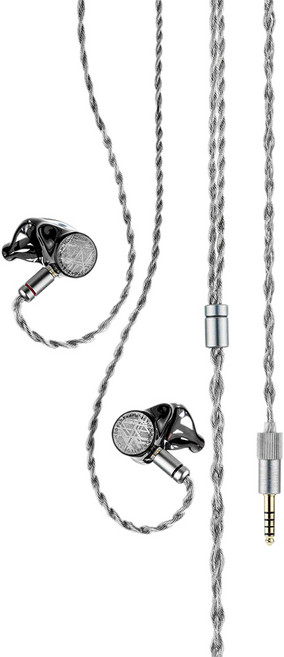 수월우 미티어 DD+2BA+4플레너 커널식 이어폰, 블랙