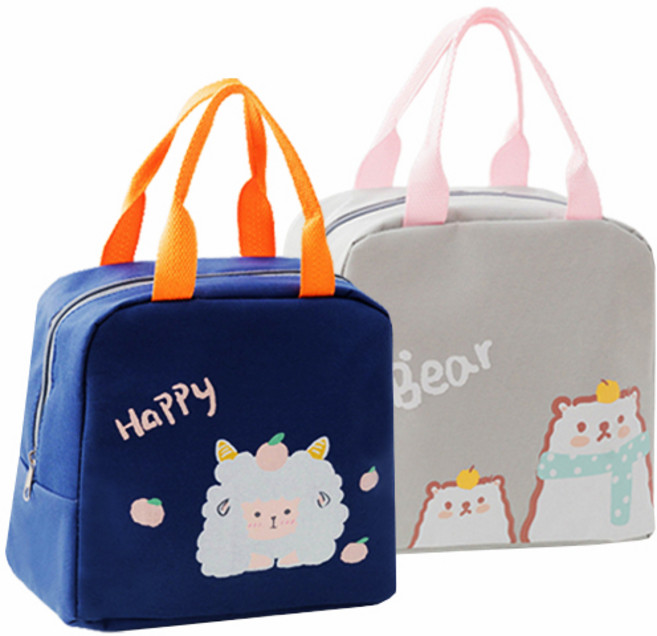 미니 보냉백 도시락 가방 간편 휴대용 보냉 파우치, 01 2종 B, 1개