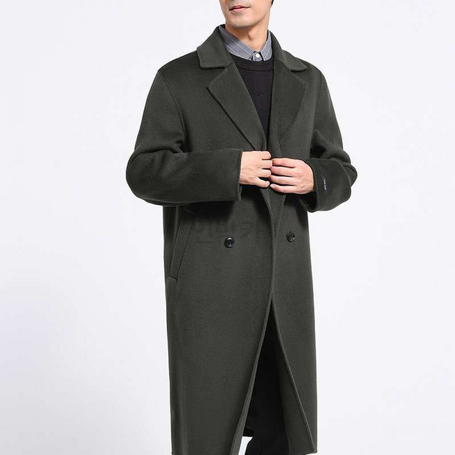 100% 캐시미어 핸드메이드 더블 울 코트 남성 겨울 코트 M~3XL 인박카20058
