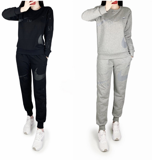 나이키 쭈리 나염 자수 맨투맨 조거 트레이닝 세트 남여공용 봄신상 단체 커플 AO