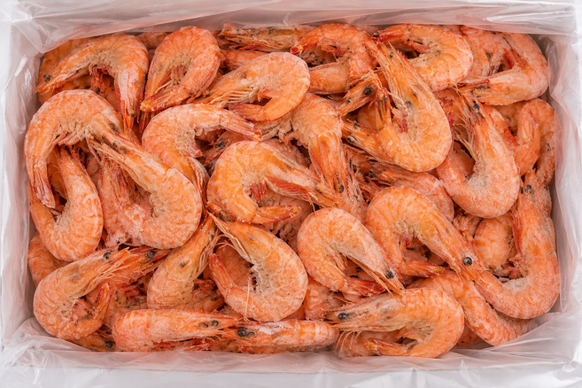 냉동 흰다리 자숙새우 60미 사이즈, 1박스, 4.8kg