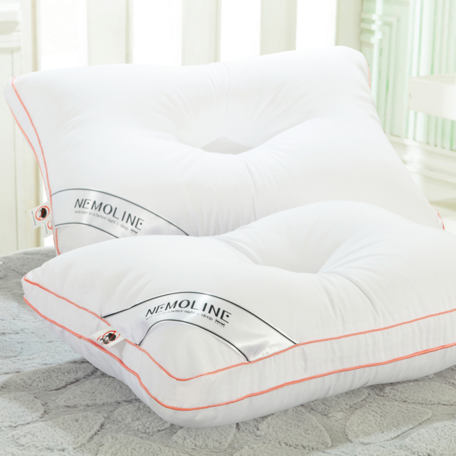 네모라인 국내생산 빨아쓰는 다운필 입체 경추베개솜 2개, 40X60, 화이트