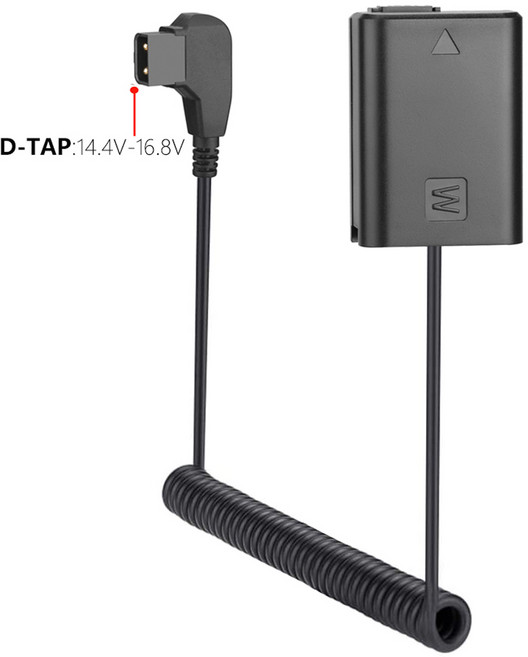 호환 AC-PW20 NP-FW50 더미 배터리 DC D-탭 커플러 소니 알파 A5100 A6000 ZV-E10 A7 A7II, 1개