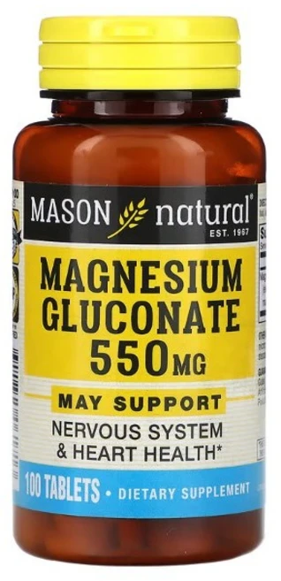 메이슨 내추럴 마그네슘글루코네이트 550mg 100정, 6개 - 쿠팡