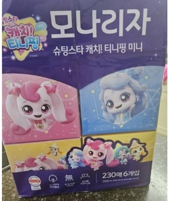 미니 각티슈 티니핑 6입, 230매, 7세트