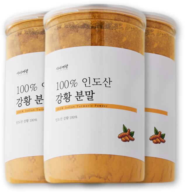 프리미엄 강황가루 강황분말 100%, 3개, 400g