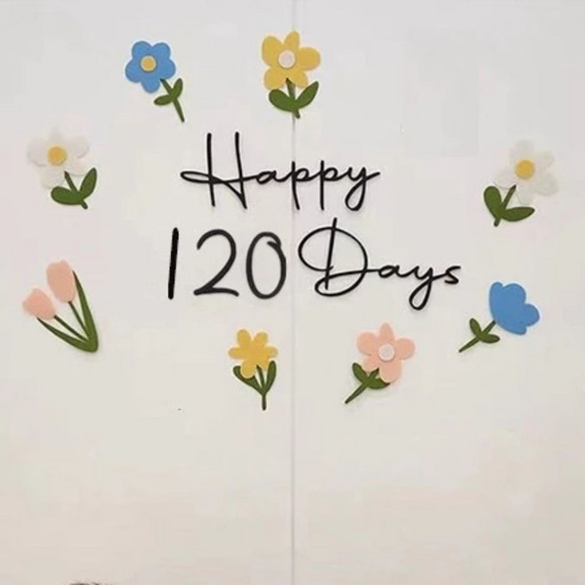 寶寶滿月 120 天氣球字母裝飾組合 附贈打氣筒, 彩色, 1套