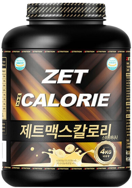 제트맥스칼로리 4kg 바나나맛 체중증가 단백질 보충제, 1개