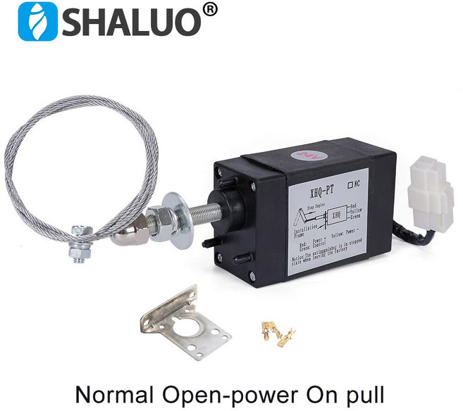 정상 폐쇄 NC NO 정상 개방 디젤 엔진 정지 솔레노이드 값 불꽃 제거 장치 오프 밸브 발전기 액세서리 12, 24V