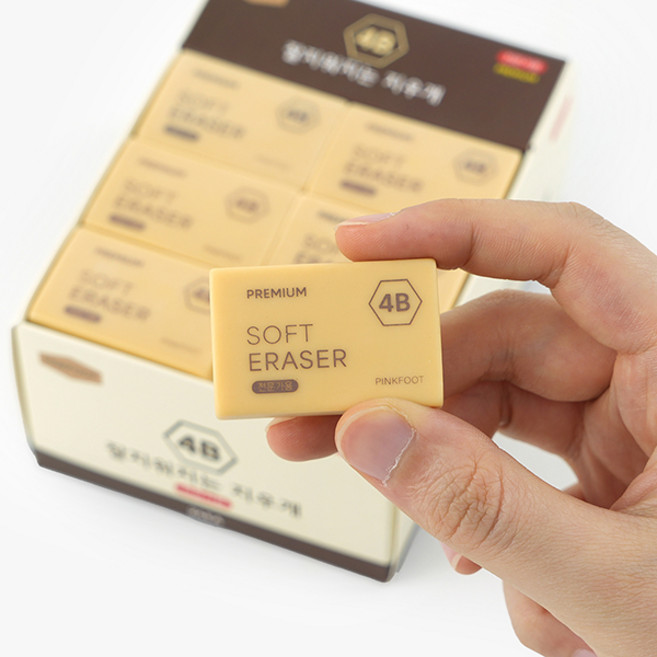 핑크풋 프리미엄 잘지워지는 4B 지우개 (24개입), 단품, 단품