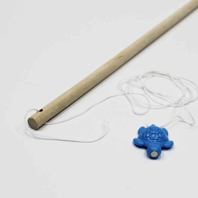 40cm 원목 자석낚싯대 낚시놀이 부품, 1개